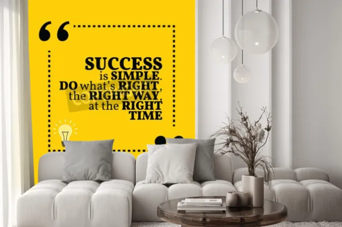 Fototapeta: Inspirujące motywacyjny cytat. sukces jest prosty. czy to, co