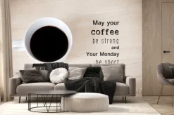 Fototapeta: Inspirujący cytat na filiżankę kawy tle
