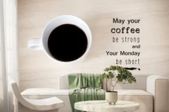 Fototapeta: Inspirujący cytat na filiżankę kawy tle