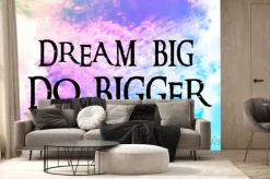 Fototapeta: Inspirujący cytat na projektowaniu tle nieba, motywacyjna tła.