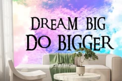 Fototapeta: Inspirujący cytat na projektowaniu tle nieba, motywacyjna tła.