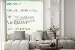 Fototapeta: Inspirujący cytat nieznanego źródła na tle grunge ramki