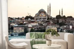 Fototapeta: Istanbuls ocean with cruise ship