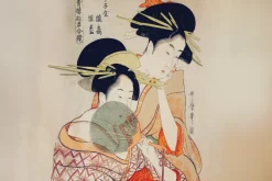 Fototapeta: Japońskie kobiety w kimonie z wachlarzem