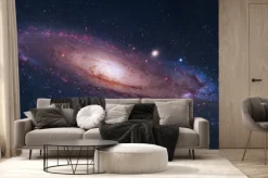 Fototapeta: Jasna galaktyka spiralna z gwiazdami galaxy andromeda nasa