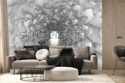 Fototapeta: Jasny tunel ze światłem z efektem 3d