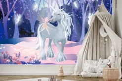 Fototapeta: Jednorożec i wróżki w bajkowej krainie