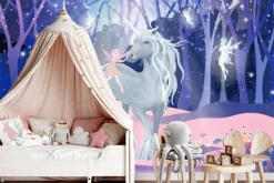 Fototapeta: Jednorożec i wróżki w bajkowej krainie