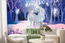 Fototapeta: Jednorożec i wróżki w bajkowej krainie
