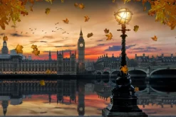 Fototapeta: Jesienny londyn z widokiem na big ben