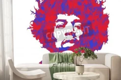 Fototapeta: Jimi hendrix watercolor portrait