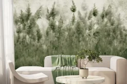 Fototapeta: Łąka z suszonymi trawami trzciny