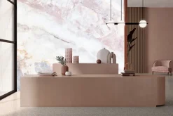 Fototapeta: Kamienna tekstura marmur z różowymi elementami