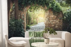 Fototapeta: Kamienny łuk porośnięty roślinnością