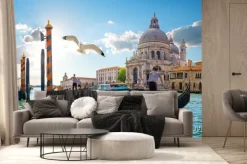 Fototapeta: Kanał w wenecji i gondola