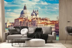 Fototapeta: Kanał z majestatyczną bazyliką santa maria