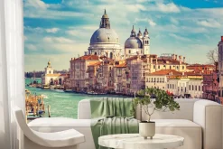 Fototapeta: Kanał z majestatyczną bazyliką santa maria