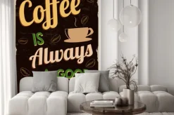 Fototapeta: Kawa jest zawsze dobry pomysł, retro plakat