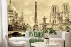 Fototapeta: Klasyczna karta pocztowa z widokiem na paryż