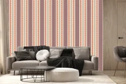 Fototapeta: Klasyczne pionowe paski z falistym zdobieniem