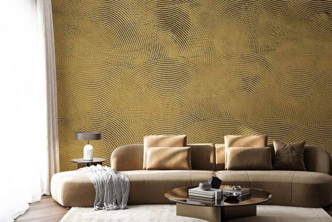 Fototapeta: Koła na betonowej ścianie w stylu glamour