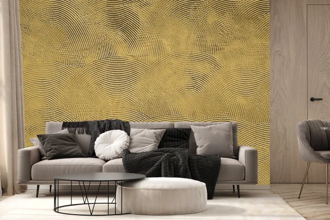 Fototapeta: Koła na betonowej ścianie w stylu glamour