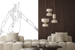 Fototapeta: Kobieca postać ciągła linia grafiki wektorowej vi