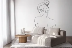 Fototapeta: Kobieca sylwetka w stylu line art