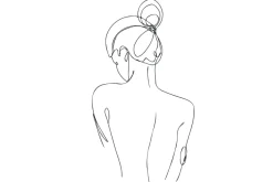 Fototapeta: Kobieca sylwetka w stylu line art