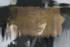 Fototapeta: Kobiecy portret w kapeluszu w stylu artystycznego malunku