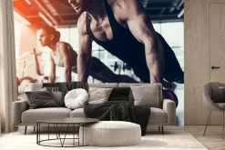 Fototapeta: Kobieta i mężczyzna ćwiczący crossfit