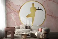 Fototapeta: Kobieta podczas medytacji na marmurze