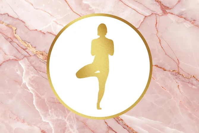 Fototapeta: Kobieta podczas medytacji na marmurze