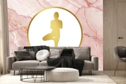 Fototapeta: Kobieta podczas medytacji na marmurze