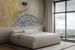 Fototapeta: Kobieta w sukience baletowej ze złoty zdobieniem