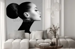 Fototapeta: Kobieta z profilu w stylu fashion