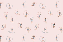 Fototapeta: Kobiety tańczące balet z szarfami
