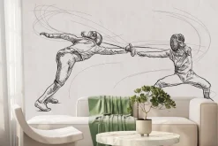 Fototapeta: Kobiety ćwiczące szermierkę walka