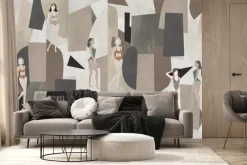 Fototapeta: Kobiety wśród geometrycznych kształtów