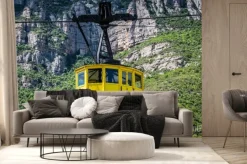 Fototapeta: Kolejka linowa na montserrat montserrat górze