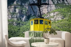 Fototapeta: Kolejka linowa na montserrat montserrat górze