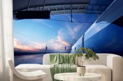 Fototapeta: Kolejowej na stacji kolejowej z zachodem słońca