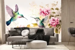 Fototapeta: Kolibry i kwiaty