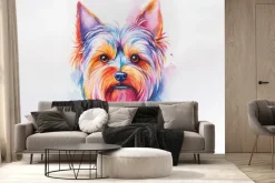 Fototapeta: Kolorowa akwarela psa yorkshire terrier