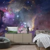 Fototapeta: Kolorowa mgławica z gwiazdami w kosmosie