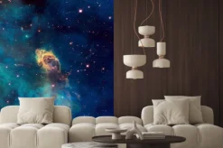 Fototapeta: Kolorowa mgławica w przestrzeni kosmicznej