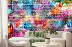 Fototapeta: Kolorowe ściany grunge ilustracji sztuki