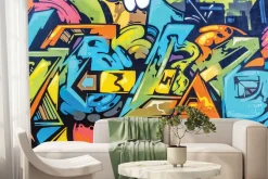 Fototapeta: Kolorowe graffiti artystyczne na murze