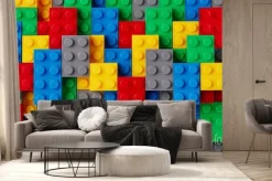 Fototapeta: Kolorowe klocki trójwymiarowe 3d