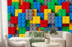 Fototapeta: Kolorowe klocki trójwymiarowe 3d